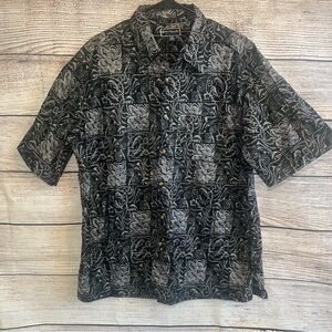 Weekender Lifestyle Fishing Button Up Shirt Men’s‎ XL Resortwear Blue Fish Print